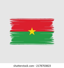 Burkina Faso Flag Brush. National Flag