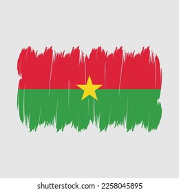 Ilustración del vector del pincel de bandera de Burkina Faso