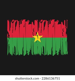 Burkina Faso Flag Brush Vector Illustration