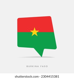 Burkina Faso flag bubble chat icon