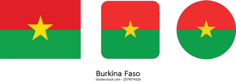 burkina faso flag icon set . icons collection