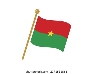 Burkina Faso flag icon vector illustration