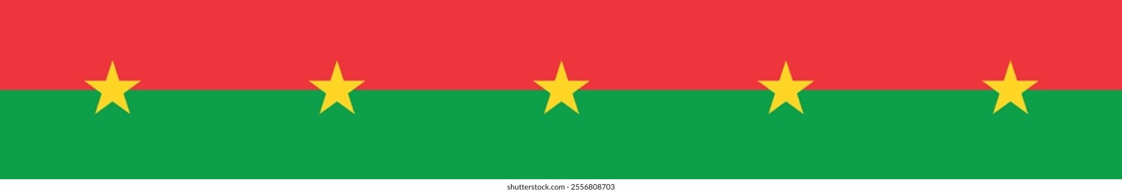 Burkina Faso flag long banner digital vector illustration