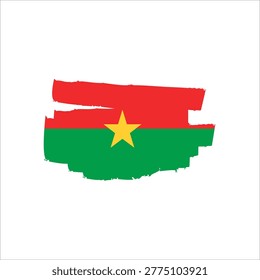 Burkina Faso Flag Map Vector