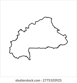 Burkina Faso Flag Map Vector