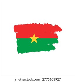Burkina Faso Flag Map Vector