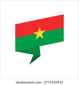 Burkina Faso Flag Map Vector