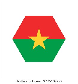 Burkina Faso Flag Map Vector