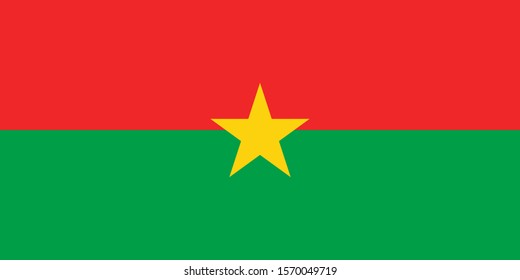 Burkina faso flag in official color, embed map, as the original