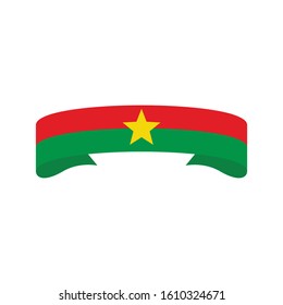 Burkina Faso flag. Simple vector. National flag of Burkina Faso