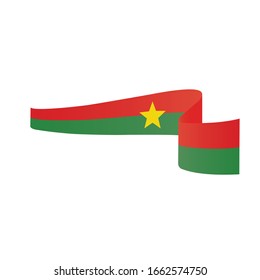 Burkina Faso flag. Simple vector. National flag of Burkina Faso