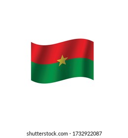 Burkina Faso flag. Simple vector. National flag of Burkina Faso
