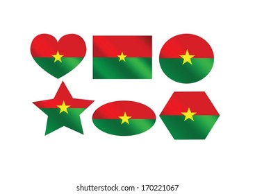 Burkina Faso flag themes idea design