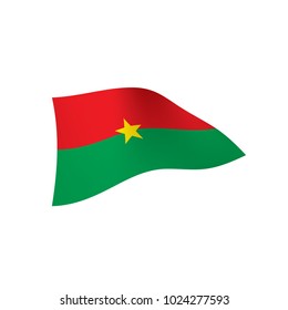 Burkina Faso flag, vector illustration