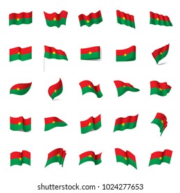 Burkina Faso flag, vector illustration