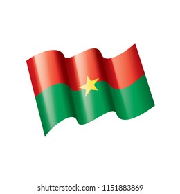 Burkina Faso flag, vector illustration on a white background