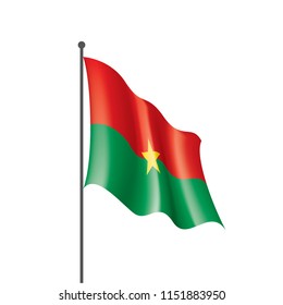 Burkina Faso flag, vector illustration on a white background