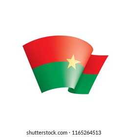 Burkina Faso flag, vector illustration on a white background