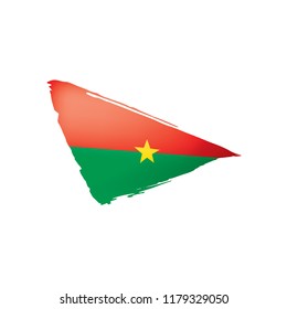Burkina Faso flag, vector illustration on a white background