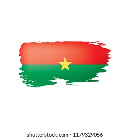 Burkina Faso flag, vector illustration on a white background