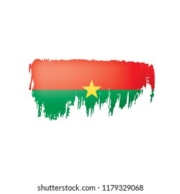 Burkina Faso flag, vector illustration on a white background