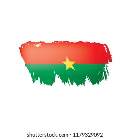 Burkina Faso flag, vector illustration on a white background