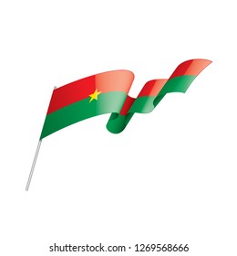 Burkina Faso flag, vector illustration on a white background