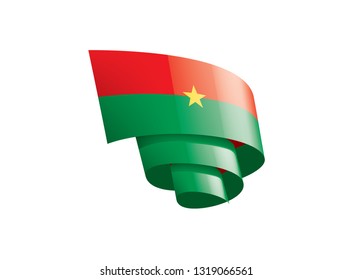 Burkina Faso flag, vector illustration on a white background