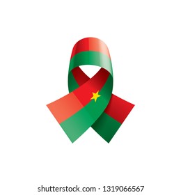 Burkina Faso flag, vector illustration on a white background