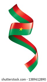 Burkina Faso flag, vector illustration on a white background