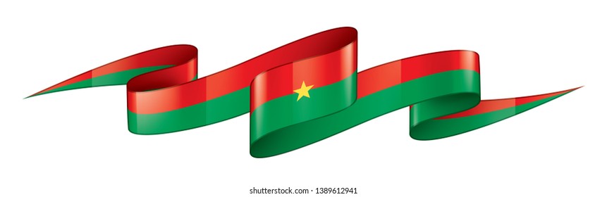 Burkina Faso flag, vector illustration on a white background