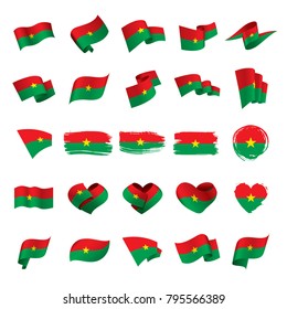 Burkina Faso flag, vector illustration