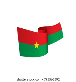 Burkina Faso flag, vector illustration
