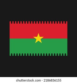 Burkina Faso Flag Vector. National Flag