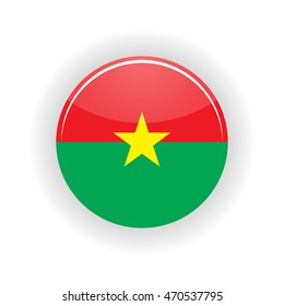 Burkina Faso icon circle isolated on white background. Ouagadougou icon vector illustration