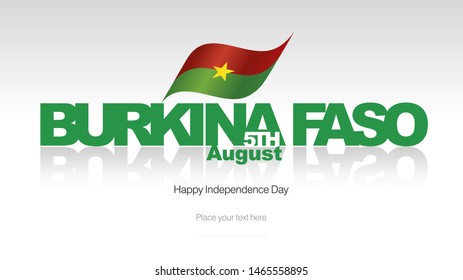 Burkina Faso Independence Day flag logo icon banner