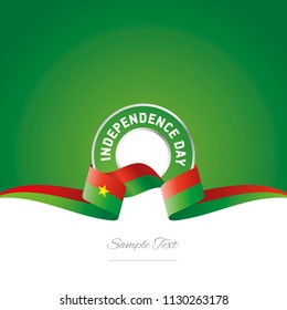 Burkina Faso Independence Day ribbon logo icon