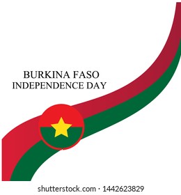 Burkina faso independence day vector template. Design for banner; greeting cards or print.