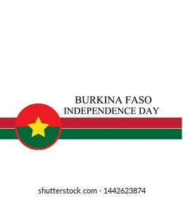 Burkina faso independence day vector template. Design for banner; greeting cards or print.