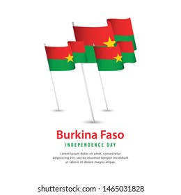 Burkina faso independence day vector template. Design for banner, greeting cards or print.