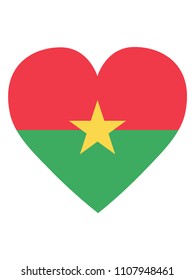 Burkina Faso Love Flag