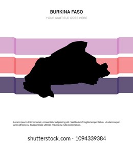 Burkina Faso map with creative design vector 
