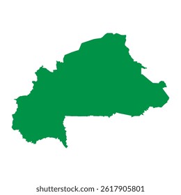 Burkina Faso Map in Green