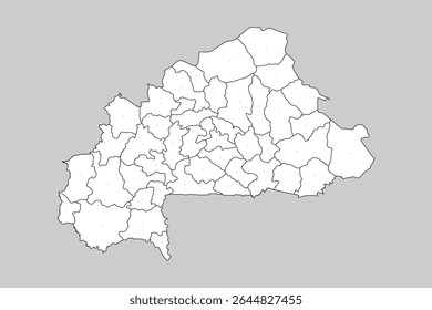Burkina Faso map icon. Burkina Faso outline map. Simple icon design. Vector illustration