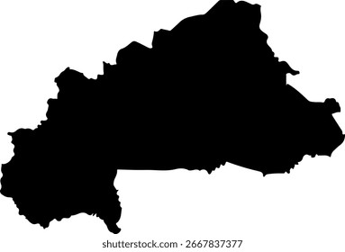 Ícone do mapa de Burkina Faso na ilustração do vetor da silhueta preta sólida

Palavras-chave (45):
