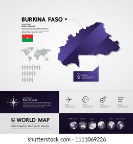 Burkina Faso Map Vector Illustration Stock Vector (Royalty Free ...