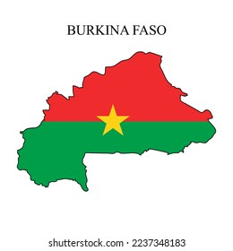 Burkina Faso map vector illustration. Global economy. Famous country. Western Africa. Africa.