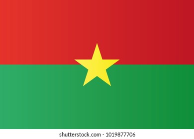 Burkina Faso national flag. Vector illustration symbol.