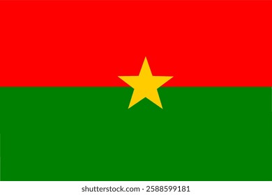 Burkina Faso national flag. world vector flag