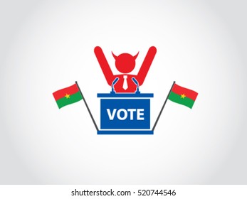 Burkina Faso Podium Corrupt Politician Poll Win